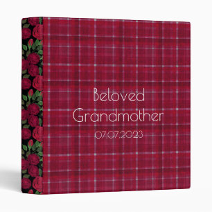 Red Chequered Tartan Binder