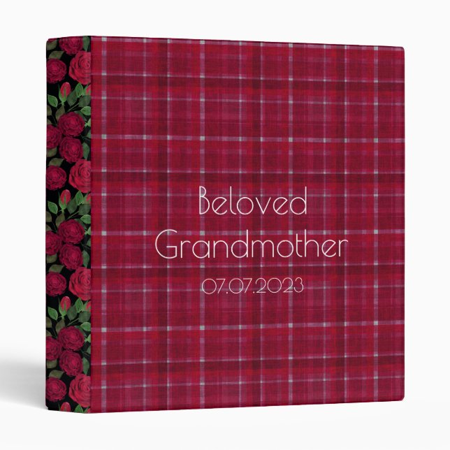 Red Chequered Tartan Binder (Front/Spine)