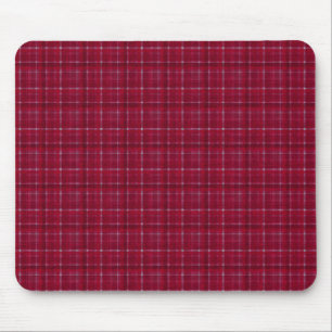 Red Chequered Tartan Mouse Pad