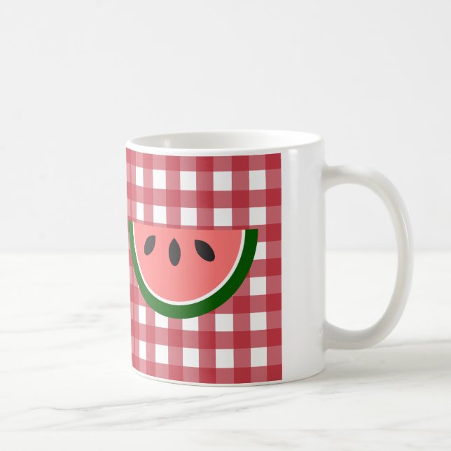 Red Chequered Watermelon Mug (Right)