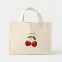 Red Cherries Fruits Personalize Name Custom