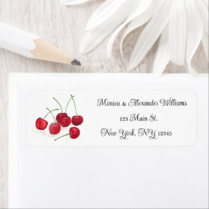 Red Cherries Fruits Retour Adresse Mariage