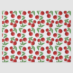 Red Cherries Graphic All Over Pattern Tissue Paper
