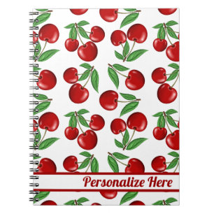 Red Cherries Graphic Personalized Notebook