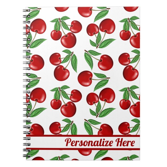 Red Cherries Graphic Personalized Notebook (Front)