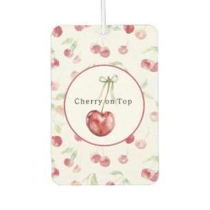 Red Cherries Green Leaves Air Freshener