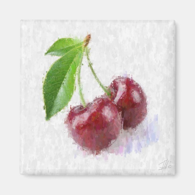 Red Cherries Magnet (Front)