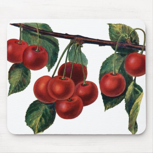 Red Cherries Mouse Pad (Front)