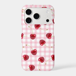 Red cherries on pink Phone Case