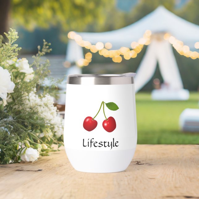 Red Cherries on White Background Personalized (Wedding)