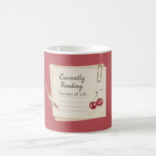 Red Cherries Pen Books List Coffee Mug
