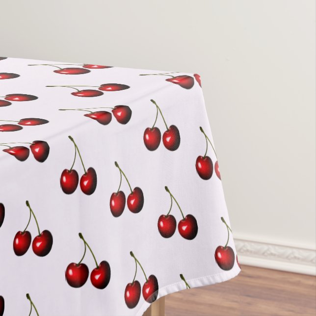 Red Cherries Tablecloth - Choose Colour (In Situ)