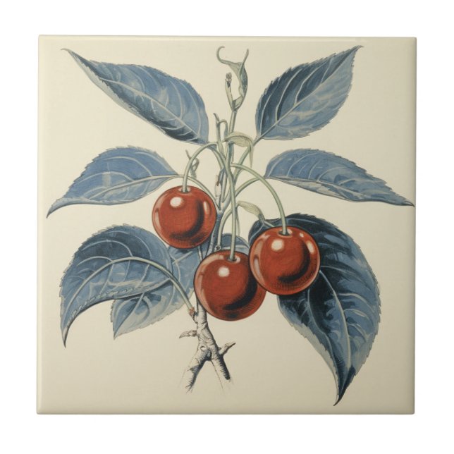 Red Cherries Tile (Front)