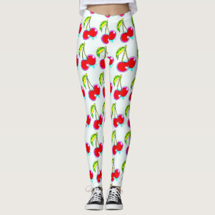 red cherries white leggings