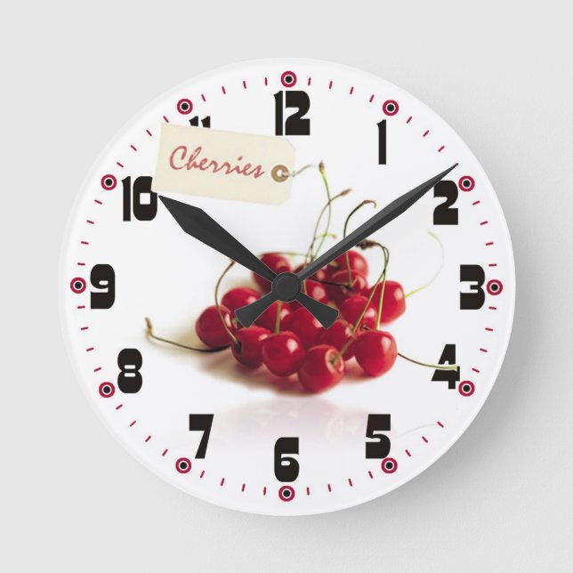 Red Cherries with Tag Clock (Front)