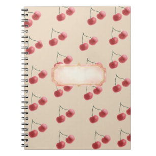 Red cherry aesthetic notebook 📓
