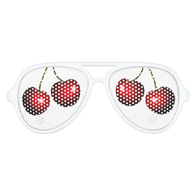 Red Cherry Aviator Sunglasses Fruits (Front)