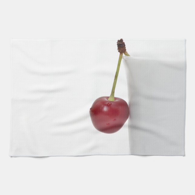 Red Cherry Berry Kitchen Towel (Horizontal)