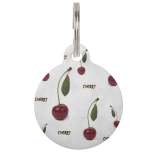 Red cherry berry: The Graduate Pet Tag