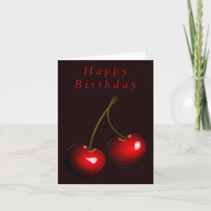 Red Cherry Birthday Card