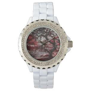 Red Cherry Blossom Tree Watch