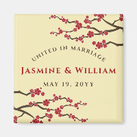 Red Cherry Blossoms Sakura Chic United In Marriage