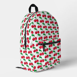 red cherry friends printed backpack