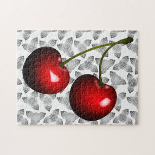 Red Cherry Jigsaw Puzzle Sweet Cherries Cadeau