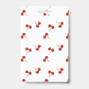 Red Cherry Pattern Badge