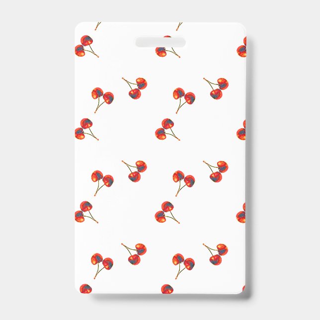 Red Cherry Pattern Badge (Front)