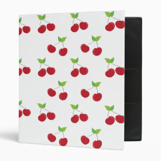 Red Cherry Pattern Binder