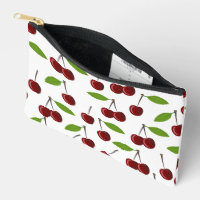 Red Cherry, Pattern Of Cherries, Leaves, Fruit