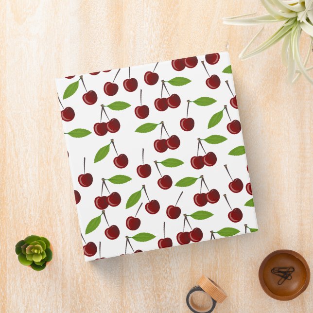 Red Cherry, Pattern Of Cherries, Leaves, Fruit Binder (In Situ)