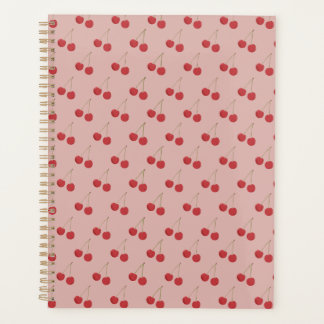 Red cherry pattern  planner