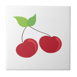 Red Cherry Pattern Tile