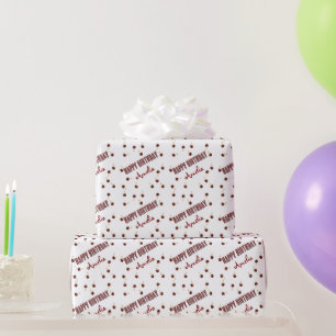Red Cherry Personalized Party Wrapping Paper