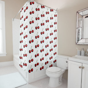 Red Cherry Shower Curtain SweetFruits - Your Colou