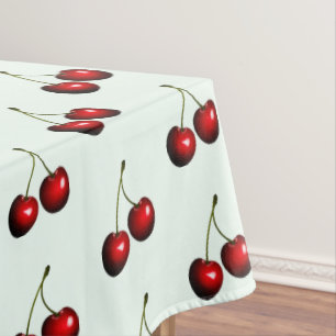Red Cherry Tablecloth - Choose Colour