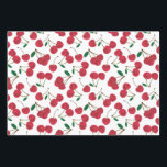 red cherry white background wrapping paper sheet<br><div class="desc">red cherry white background</div>