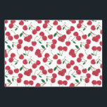 red cherry white background wrapping paper sheet<br><div class="desc">red cherry white background</div>