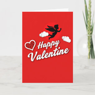 Red Cherub Valentine Card