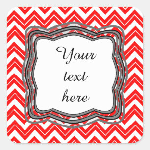 Red Chevron Label