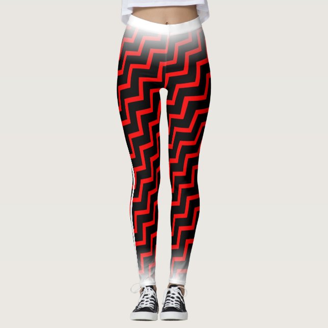 Red Chevron on your Col. Leggings (Front)