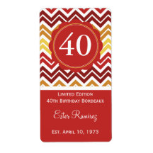 Red Chevron Wine Label (375 ml)