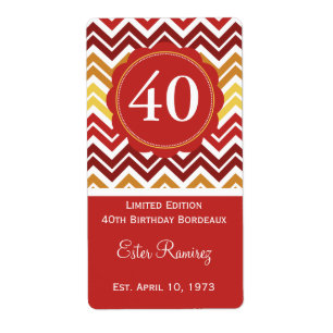 Red Chevron Wine Label (375 ml)