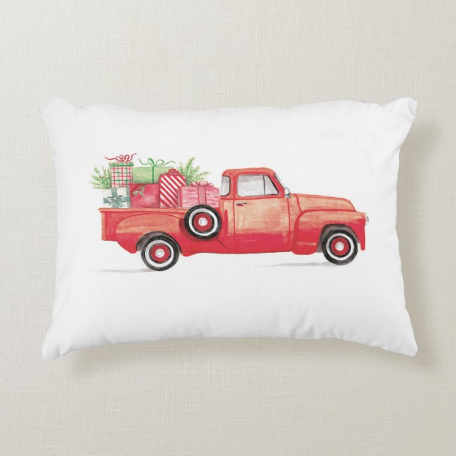 Red Chevy Truck Pillow (Front)