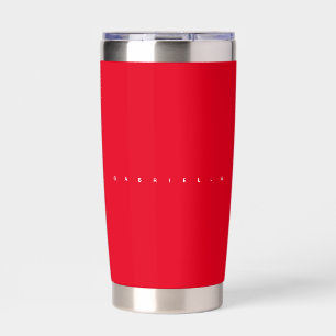 Red Chic Aesthetic Bold Name  Insulated Tumbler