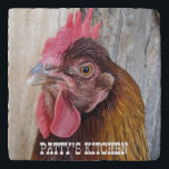 Red Chicken Hen Photo Personalized Trivet<br><div class="desc">For chicken and rooster fans! Stone trivet featuring the photo image of a red chicken hen along with a person's name. Personalize your trivet by editing and replacing name as desired. Select your trivet stone style. A great gift idea for a country style decor kitchen!</div>