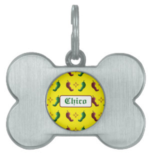 Red chile green chile zia sun pet ID tag