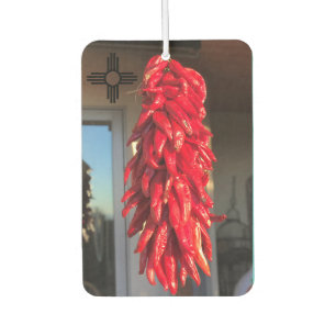 Red Chile Ristra Biscochito New Mexico Zia Car Air Freshener